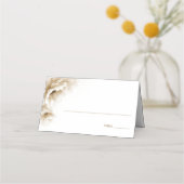 Rustic Neutral Floral Wedding Place Card Platzkarte (Vorderseite)