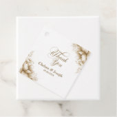 Rustic Neutral Floral Wedding Thank You Geschenkanhänger (Beispiel)