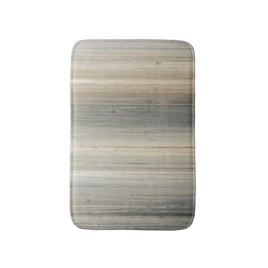 Rustic Neutral Gray Brown Abstract Stripe Badematte (Vorderseite Vertikal)