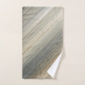 Rustic Neutral Gray Brown Abstract Stripe Badhandtuch Set (Handtuch)