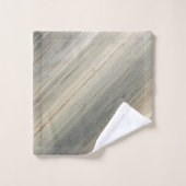 Rustic Neutral Gray Brown Abstract Stripe Badhandtuch Set (Waschlappen)