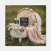 Rustic Neutral pregnancy announcement keepsake  Magnet (Vorne)