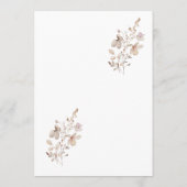 Rustic Neutral Wedding Program Programm (Rückseite)