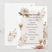 Rustic Neutral Wedding Program Programm (Vorne/Hinten)