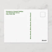 Rustic New Address Announcement Lush Blume Benz Postkarte (Rückseite)