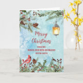 Rustic Niece und Husband Frohe Weihnachten Karte (Gelbe Blume)