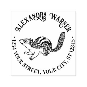 Rustic Niedlich Chipmunk Name Rücksendeadresse Permastempel