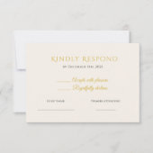 Rustic Noel Christmas RSVP Card | Elegant  (Vorderseite)