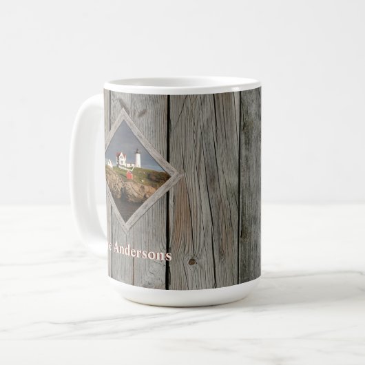 Rustic Nubble Family Lighthouse Kaffeetasse (Vorderseite Links)