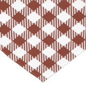 Rustic Nutmeg Brown Gingham Buffalo Kariert Kurzer Tischläufer (Ecke)