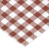 Rustic Nutmeg Brown Gingham Buffalo Kariert Tischdecke (Schrägansicht)