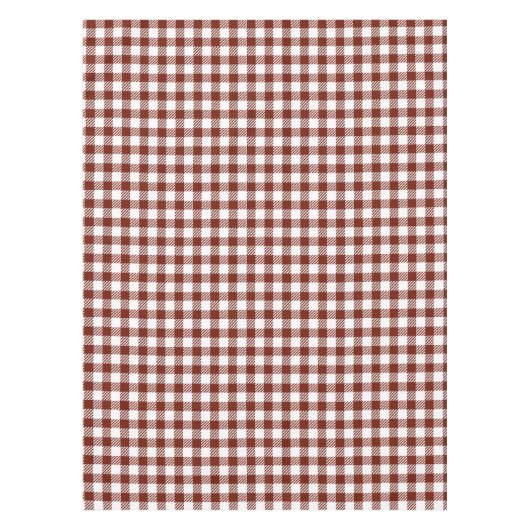 Rustic Nutmeg Brown Gingham Buffalo Kariert Tischdecke (Vorderseite)