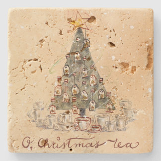 Rustic O, Weihnachts-Teetasse-Übertrag Steinuntersetzer