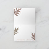 Rustic Oak Leaf Thank You Cards Dankeskarte (Innenseite)