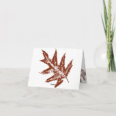 Rustic Oak Leaf Thank You Cards Dankeskarte (Rückseite)