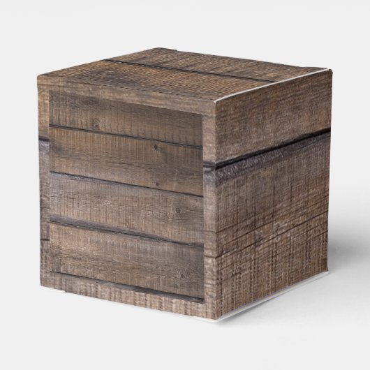 Rustic Oak Monogram Script Wedding Vielen Dank Geschenkschachtel (Rückseite)