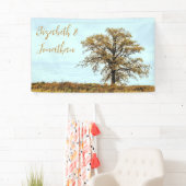 Rustic Oak Tree Autumn Wedding Banner (Insitu)