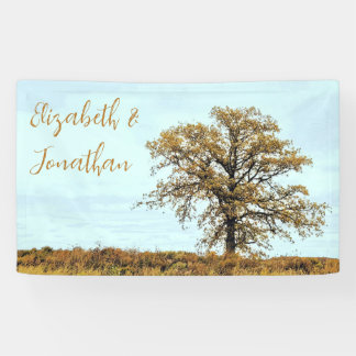 Rustic Oak Tree Autumn Wedding Banner