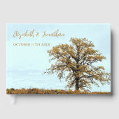 Rustic Oak Tree Autumn Wedding Gästebuch (Vorderseite)