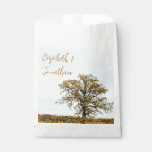 Rustic Oak Tree Autumn Wedding Geschenktütchen (Vorderseite)