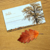 Rustic Oak Tree Autumn Wedding Platzkarte