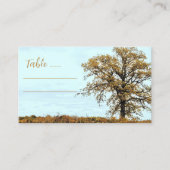 Rustic Oak Tree Autumn Wedding Platzkarte (Vorderseite)