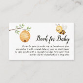 Rustic Oh Babee Honey Bee Book For Baby Shower Begleitkarte (Vorderseite)