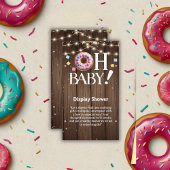 Rustic Oh Baby Donut & Sprinkle Kawaii Babydusche Begleitkarte