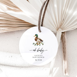 Rustic Oh Baby Mallard Duck Baby Duck Geschenkanhänger
