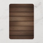 Rustic Oh Baby St. Patrick's Day Baby Shower Begleitkarte (Rückseite)