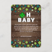 Rustic Oh Baby St. Patrick's Day Baby Shower Begleitkarte (Vorderseite)