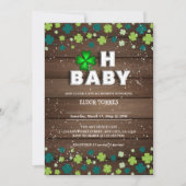Rustic Oh Baby St. Patrick's Day Baby Shower Einladung (Vorderseite)
