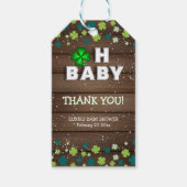 Rustic Oh Baby St. Patrick's Day Baby Shower Geschenkanhänger (Vorderseite)