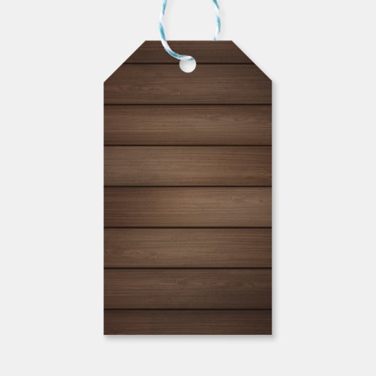 Rustic Oh Baby St. Patrick's Day Baby Shower Geschenkanhänger (Rückseite)