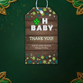 Rustic Oh Baby St. Patrick's Day Baby Shower Geschenkanhänger