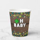 Rustic Oh Baby St. Patrick's Day Baby Shower Pappbecher (Vorderseite)