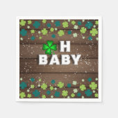 Rustic Oh Baby St. Patrick's Day Baby Shower Serviette (Vorderseite)