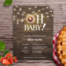 Rustic Oh Baby Süsse Pie Baby Dusche