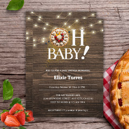 Rustic Oh Baby Süsse Pie Baby Dusche Einladung