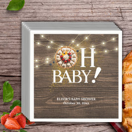Rustic Oh Baby Süsse Pie Baby Dusche Serviette
