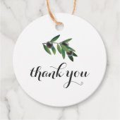 Rustic Olive Branch Vielen Dank für Ihre Unterstüt Geschenkanhänger (Vorderseite)