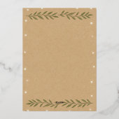 Rustic Olive Green Wedding Einladung with String (Rückseite)