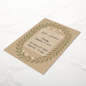 Rustic Olive Green Wedding Einladung with String (Gedreht)