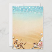 Rustic Ombre Beach Heart Shore Wedding Einladung (Rückseite)