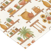 Rustic Open Shelves Watercolor Table Styling Kurzer Tischläufer (Ecke)