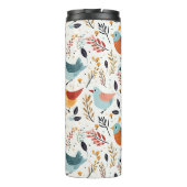Rustic Orange And Blue Bird Garden Thermosbecher (Rückseite)