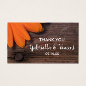 Rustic Orange Daisy Country Barn Gastgeschenk Hoch (Vorderseite)