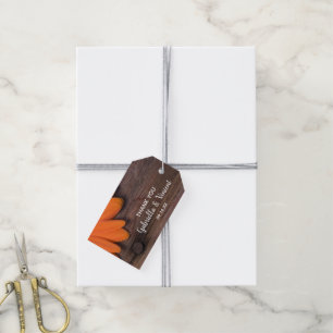 Rustic Orange Daisy Country Barn Gastgeschenk Hoch Geschenkanhänger