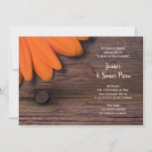 Rustic Orange Daisy Country Junior / Senior Prom Einladung (Vorderseite)