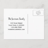 Rustic Orange Daisy und Barn Wood Neue Adresse Ankündigungspostkarte (Rückseite)